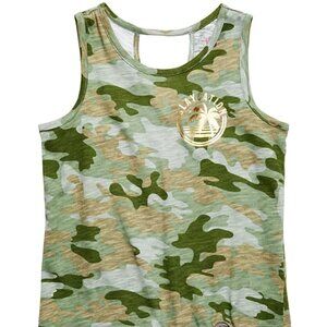Epic Threads Kids Girls Camo SLAYCATION Tie-Front Tank Top NWT L